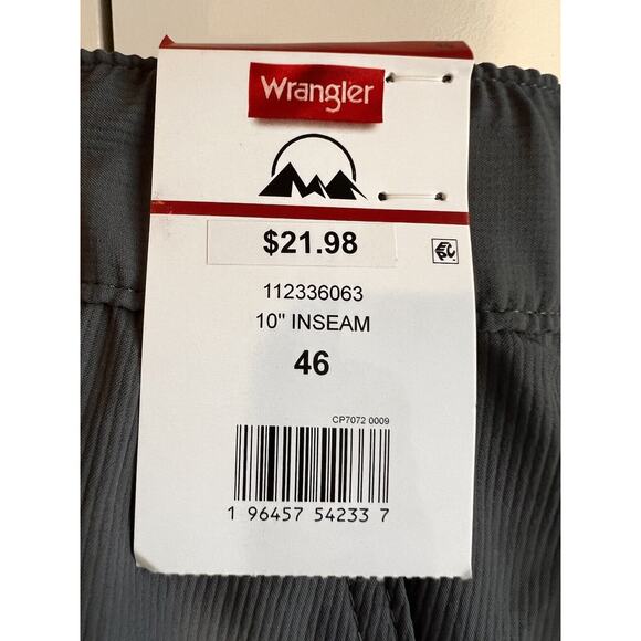 Wrangler's Performance Relaxed Fit Men's Shorts- Dark Gray -Size 46 - Picture 11 of 11